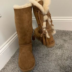 Camel Ugg kristabelle boots tall